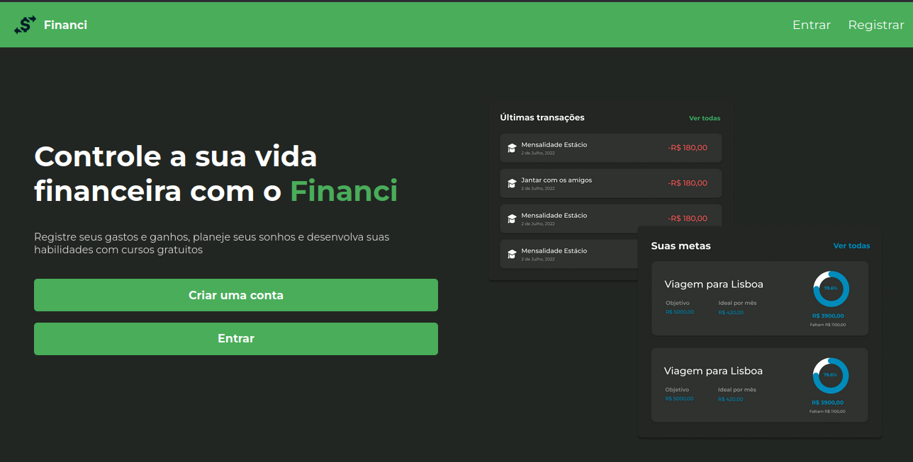 Financi Web preview